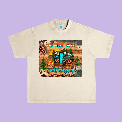 The Best Days Are Spent Camping Urban Heavy Tee Designed By Jahusdesignshop
