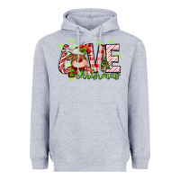 Heather Grey love christmas deer Heavyweight Hoodie - MaliasSmallBusiness