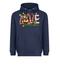 Navy love christmas deer Heavyweight Hoodie - MaliasSmallBusiness