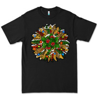 Black Leopard Christmas Sunflower Premium Tee - RanaPortraitStore