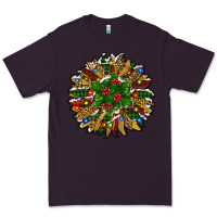 Plum Leopard Christmas Sunflower Premium Tee - RanaPortraitStore