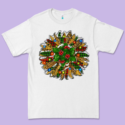Leopard Christmas Sunflower Premium Tee Designed By Ranaportraitstore