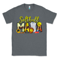 Charcoal Heather Softball Mama Classic Tee - CowhideDigitalArt