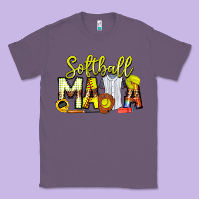 Softball Mama Classic Tee Designed By Cowhidedigitalart