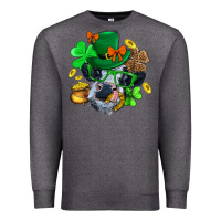 Charcoal Heather St. Patrick Cow Clover Premium Sweatshirt - BundleAndBundleShop