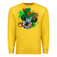 St. Patrick Cow Clover Premium Sweatshirt | Teevron