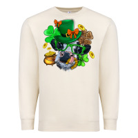 Sandshell St. Patrick Cow Clover Premium Sweatshirt - BundleAndBundleShop