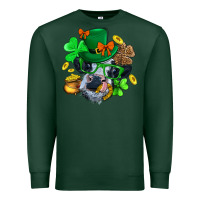 Sports Green St. Patrick Cow Clover Premium Sweatshirt - BundleAndBundleShop