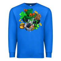 True Royal St. Patrick Cow Clover Premium Sweatshirt - BundleAndBundleShop