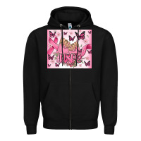 Black breast cancer nails hope Zipper Hoodie - MaliasSmallBusiness