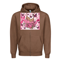 Chestnut breast cancer nails hope Zipper Hoodie - MaliasSmallBusiness