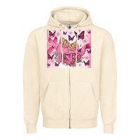 Sandshell breast cancer nails hope Zipper Hoodie - MaliasSmallBusiness