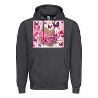 Smoke breast cancer nails hope Zipper Hoodie - MaliasSmallBusiness
