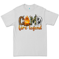 Dove Grey camp fire legend with fire Premium Tee - texasbilliewilder