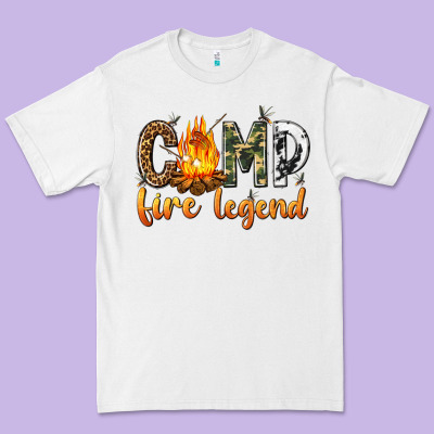 Premium Tee camp fire legend with fire