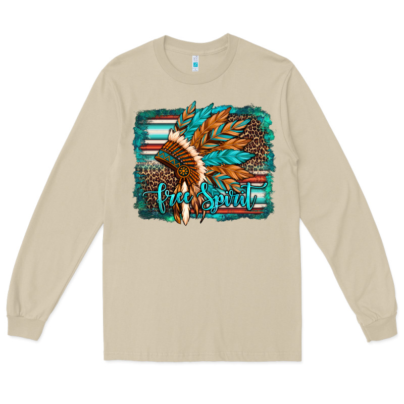 Free Spirit Native American Indian Headdress Long Sleeve Tee by Artiststas | Teevron