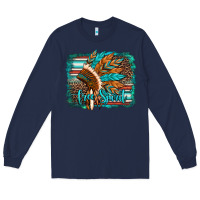 Navy free spirit native american indian headdress Long Sleeve Tee - Artiststas