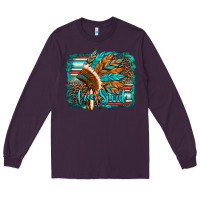 Plum free spirit native american indian headdress Long Sleeve Tee - Artiststas
