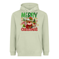 Matcha merry christmas deer Heavyweight Hoodie - MaliasSmallBusiness