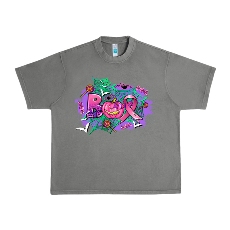 Halloween Boo With Cancer Ribbon Urban Heavy Tee by AdoDesignShop | Teevron