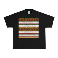 Black christmas mistletoe and stripes seamless pattern Urban Heavy Tee - BundleAndBundleShop