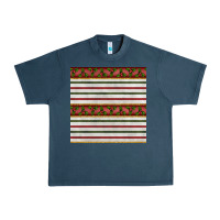 Midnight Navy christmas mistletoe and stripes seamless pattern Urban Heavy Tee - BundleAndBundleShop