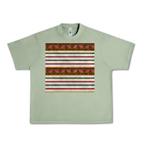 Oil Green christmas mistletoe and stripes seamless pattern Urban Heavy Tee - BundleAndBundleShop