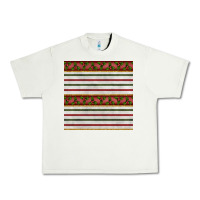 Pistachio christmas mistletoe and stripes seamless pattern Urban Heavy Tee - BundleAndBundleShop