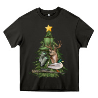 Asphalt hunting christmas tree Heavy Core Tee - MaliasSmallBusiness