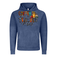 Vintage Denim coffee gives me teacher Vintage Hoodie - CowhideDigitalArt
