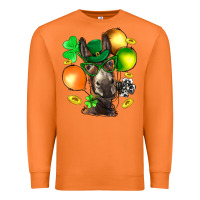 Carrot St. Patricks Clovers With Donkey Premium Sweatshirt - BundleAndBundleShop