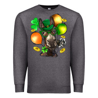Charcoal Heather St. Patricks Clovers With Donkey Premium Sweatshirt - BundleAndBundleShop