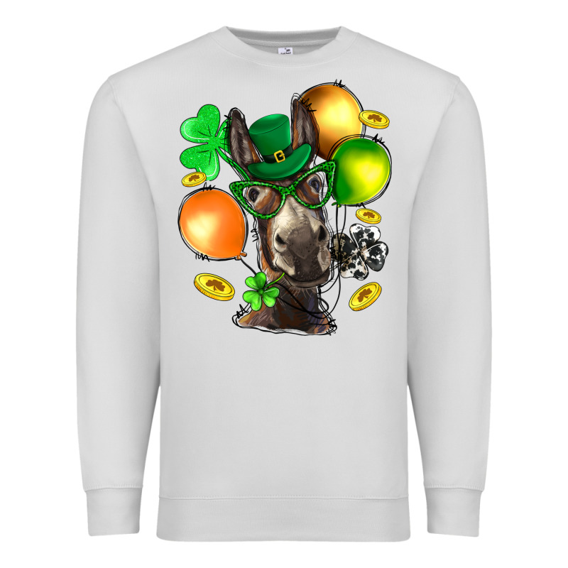 St. Patricks Clovers With Donkey Premium Sweatshirt by BundleAndBundleShop | Teevron