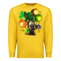 Lemon St. Patricks Clovers With Donkey Premium Sweatshirt - BundleAndBundleShop