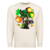 Sandshell St. Patricks Clovers With Donkey Premium Sweatshirt - BundleAndBundleShop