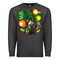 Smoke St. Patricks Clovers With Donkey Premium Sweatshirt - BundleAndBundleShop