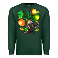 Sports Green St. Patricks Clovers With Donkey Premium Sweatshirt - BundleAndBundleShop