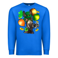 True Royal St. Patricks Clovers With Donkey Premium Sweatshirt - BundleAndBundleShop