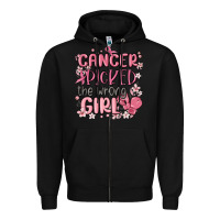 Black cancer picked the wrong girl malia Zipper Hoodie - MaliasSmallBusiness