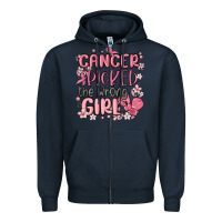 Navy cancer picked the wrong girl malia Zipper Hoodie - MaliasSmallBusiness