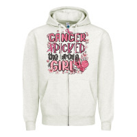 Oatmeal Heather cancer picked the wrong girl malia Zipper Hoodie - MaliasSmallBusiness