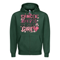 Sports Green cancer picked the wrong girl malia Zipper Hoodie - MaliasSmallBusiness