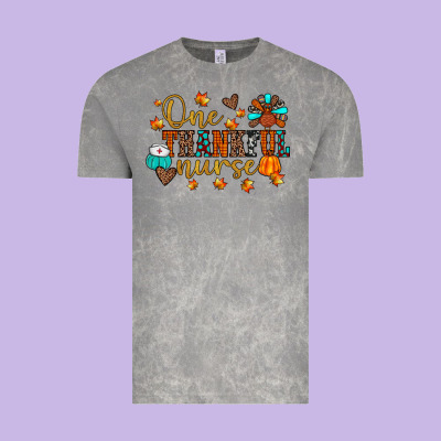 One Thankful Nurse Vintage Tee Designed By Jahusdesignshop