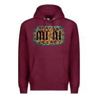 Burgundy Leopard Patterned Mini Tried Premium Hoodie - Bettercallsaul