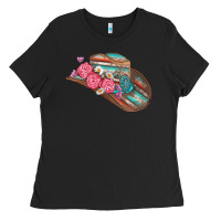 Black cowboy hat Ladies Tee - AdoDesignShop