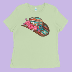 Cowboy Hat Ladies Tee Designed By Adodesignshop