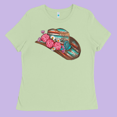 Cowboy Hat Ladies Tee Designed By Adodesignshop