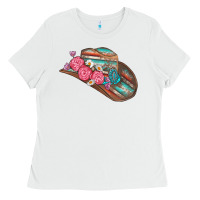 White cowboy hat Ladies Tee - AdoDesignShop