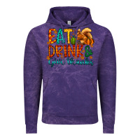 Cloud Purple eat drink give thanks Vintage Hoodie - CowhideDigitalArt