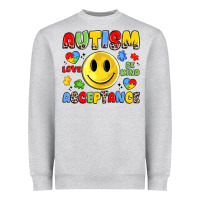 Heather Grey autism acceptance Heavyweight Sweatshirt - JahusDesignShop
